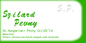 szilard pevny business card